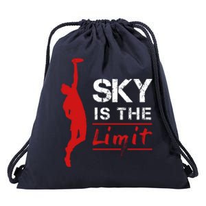 Sky Is The Limit Frisbee Sport Player Flying Disc Great Gift Drawstring Bag