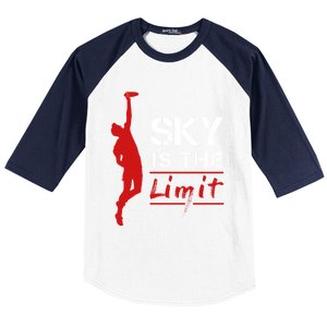 Sky Is The Limit Frisbee Sport Player Flying Disc Great Gift Baseball Sleeve Shirt