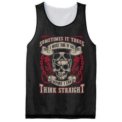 Sometimes It Takes A Whole Tank Of Gas Before I Can Think Straight Mesh Reversible Basketball Jersey Tank