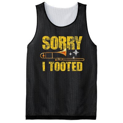 Sorry I Tooted Trombone Trombonist Music Brass Wind Player Mesh Reversible Basketball Jersey Tank