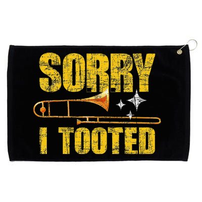 Sorry I Tooted Trombone Trombonist Music Brass Wind Player Grommeted Golf Towel