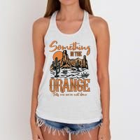 Something In The Orange Country Music Country Girl Women's Knotted Racerback Tank