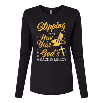 Stepping Into The New Year With Gods Grace And Mercy  Womens Cotton Relaxed Long Sleeve T-Shirt