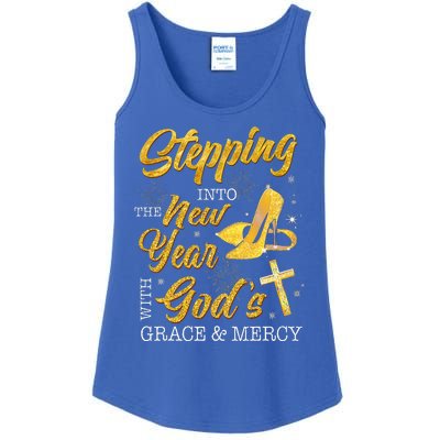 Stepping Into The New Year With Gods Grace And Mercy  Ladies Essential Tank