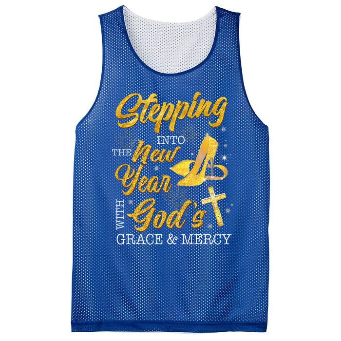 Stepping Into The New Year With Gods Grace And Mercy  Mesh Reversible Basketball Jersey Tank