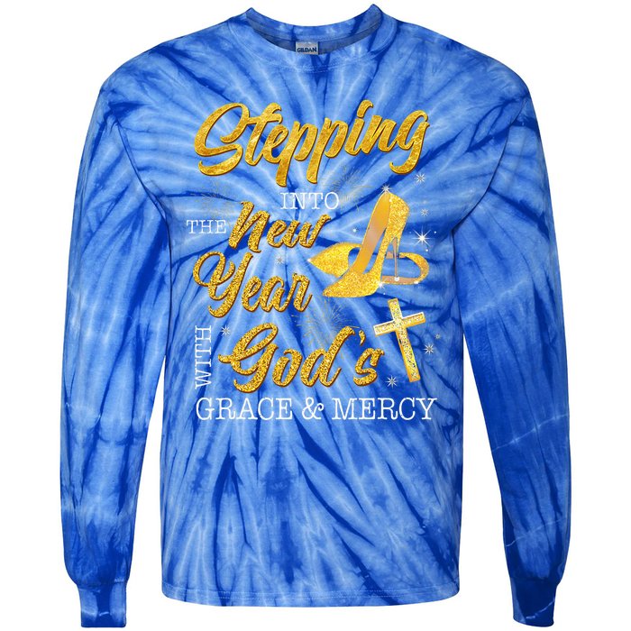 Stepping Into The New Year With Gods Grace And Mercy  Tie-Dye Long Sleeve Shirt