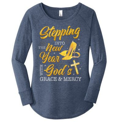 Stepping Into The New Year With Gods Grace And Mercy  Women's Perfect Tri Tunic Long Sleeve Shirt