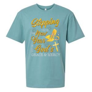 Stepping Into The New Year With Gods Grace And Mercy  Sueded Cloud Jersey T-Shirt