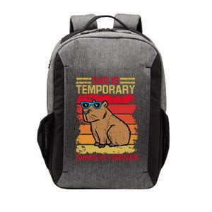 Sad Is Temporary Swag Is Forever Funny Cool Capybara Retro Vector Backpack