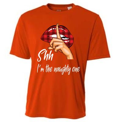 Shh IM The Naughty One Christmas Xmas Cute Gift Cooling Performance Crew T-Shirt