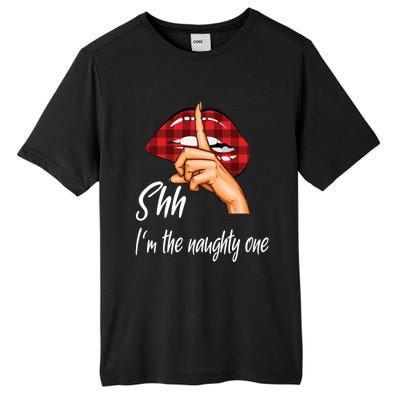 Shh IM The Naughty One Christmas Xmas Cute Gift Tall Fusion ChromaSoft Performance T-Shirt