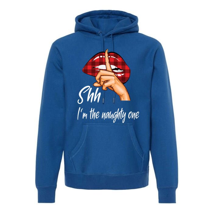 Shh IM The Naughty One Christmas Xmas Cute Gift Premium Hoodie