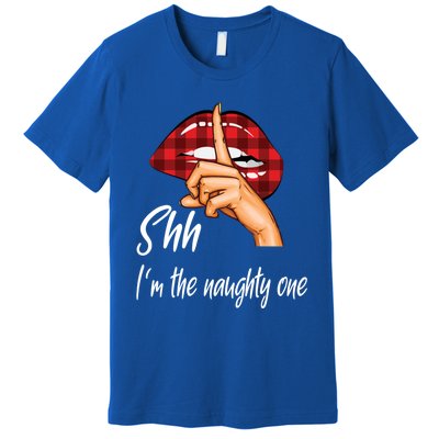 Shh IM The Naughty One Christmas Xmas Cute Gift Premium T-Shirt