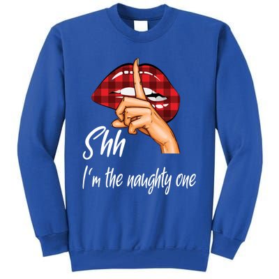 Shh IM The Naughty One Christmas Xmas Cute Gift Tall Sweatshirt