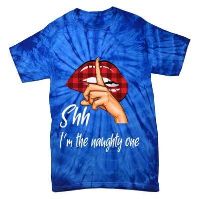 Shh IM The Naughty One Christmas Xmas Cute Gift Tie-Dye T-Shirt