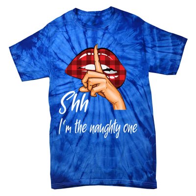 Shh IM The Naughty One Christmas Xmas Cute Gift Tie-Dye T-Shirt