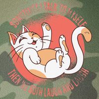 Sometimes I Talk To Myself Then We Both Laugh Funny Cat Legacy Tie Dye Trucker Hat
