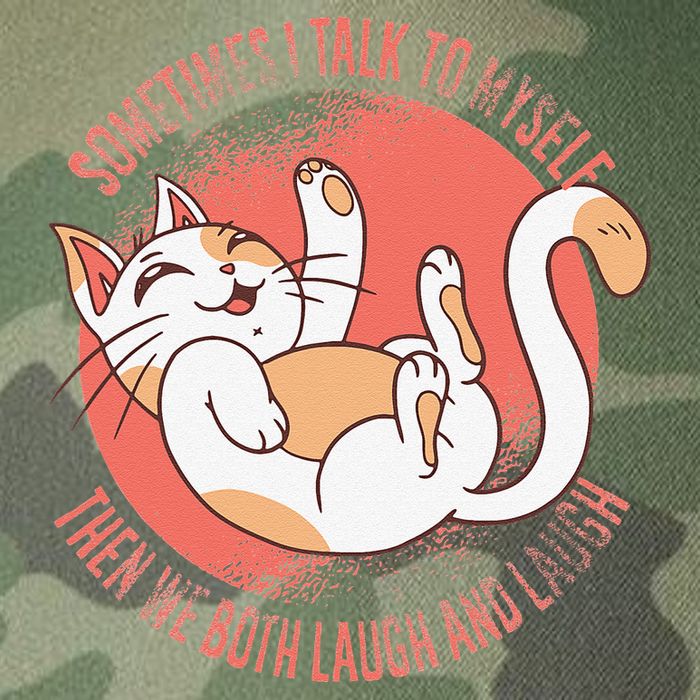 Sometimes I Talk To Myself Then We Both Laugh Funny Cat Legacy Tie Dye Trucker Hat