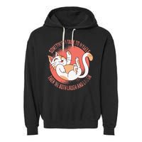 Sometimes I Talk To Myself Then We Both Laugh Funny Cat Garment-Dyed Fleece Hoodie