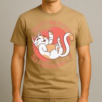 Sometimes I Talk To Myself Then We Both Laugh Funny Cat T-Shirt