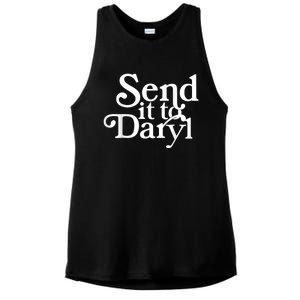 Send It To Darrell Send It To Daryl Funny Ladies PosiCharge Tri-Blend Wicking Tank