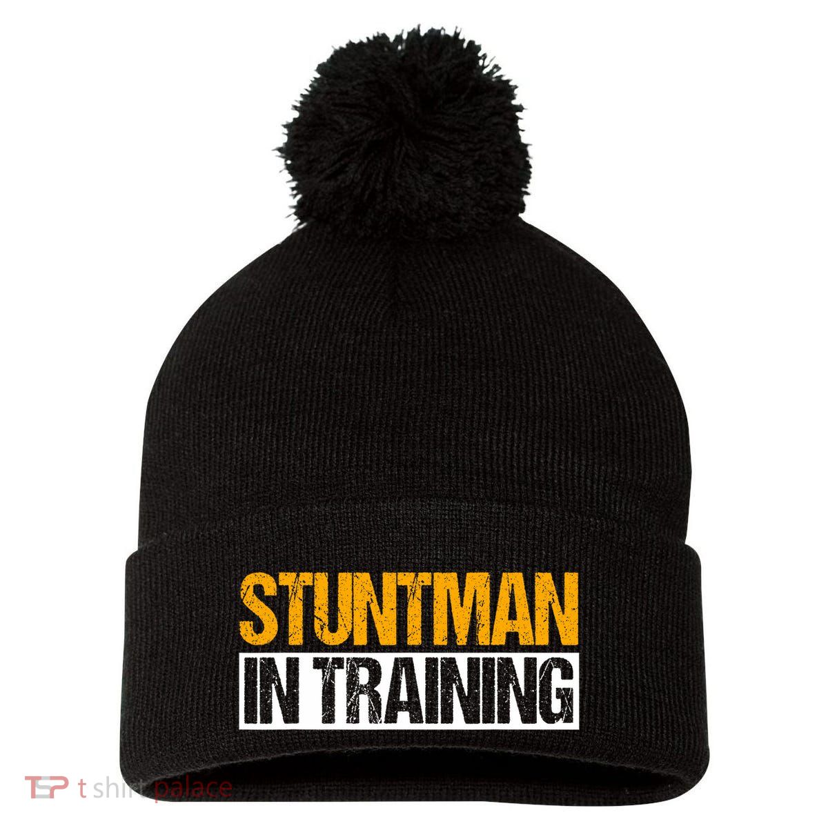 Stuntman In Training Stunt Double Perfomer Pom Pom 12in Knit Beanie