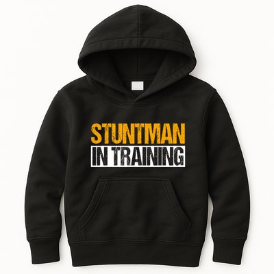 Stuntman In Training Stunt Double Perfomer Kids Hoodie