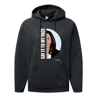 Say It To My Face Kamala Performance Fleece Hoodie