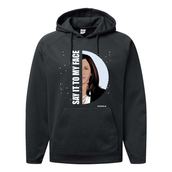 Say It To My Face Kamala Performance Fleece Hoodie