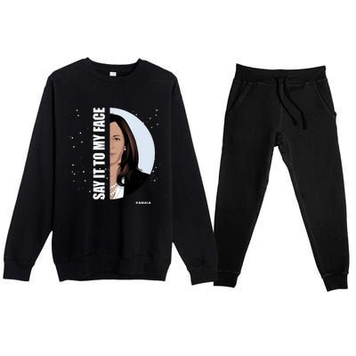 Say It To My Face Kamala Premium Crewneck Sweatsuit Set