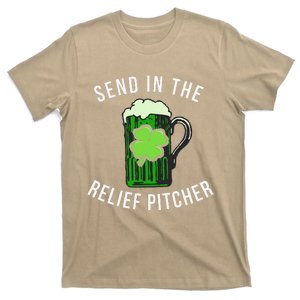 Send In The Relief Pitcher Funny St Patricks Day Beer Lover T-Shirt