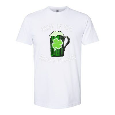 Send In The Relief Pitcher Funny St Patricks Day Beer Lover Softstyle® CVC T-Shirt