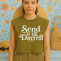 Send It To Darrell Garment-Dyed Women's Muscle Tee