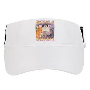 Sad Is Temporary Swag Is Forever Funny Silly Cat Meme Adult Drive Performance Visor