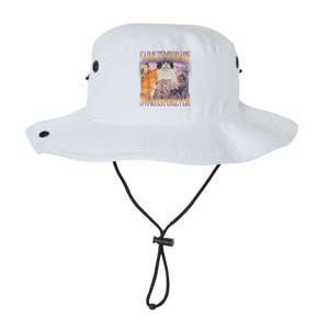 Sad Is Temporary Swag Is Forever Funny Silly Cat Meme Legacy Cool Fit Booney Bucket Hat