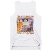 Sad Is Temporary Swag Is Forever Funny Silly Cat Meme Tank Top