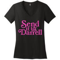 Send It To Darrell Send It To Daryl Funny Women's V-Neck T-Shirt