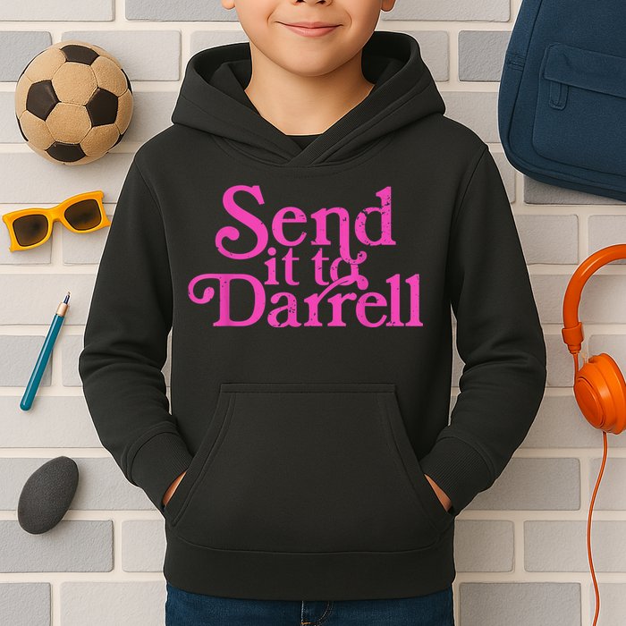 Send It To Darrell Send It To Daryl Funny Kids Hoodie