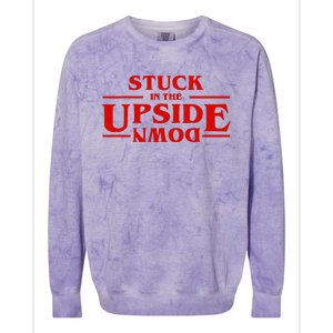 Stuck In Upside Down Colorblast Crewneck Sweatshirt