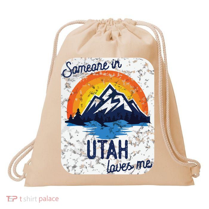 Someone In Utah Loves Me Drawstring Bag
