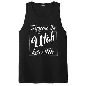 Someone In Utah Loves Me State Map Outline PosiCharge Competitor Tank