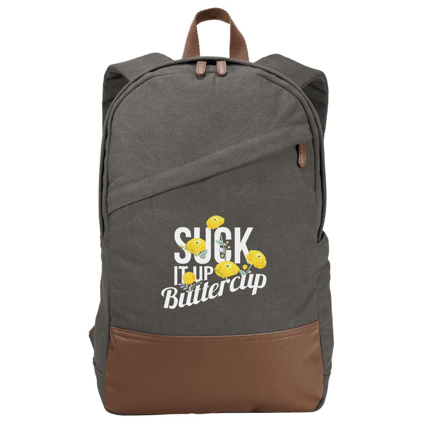 Suck It Up Buttercup Cotton Canvas Backpack