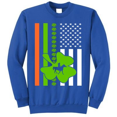 Shamrock Irish Usa Flag St Patrick's Day Irish American Flag Cute Gift Sweatshirt