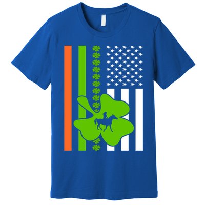 Shamrock Irish Usa Flag St Patrick's Day Irish American Flag Cute Gift Premium T-Shirt