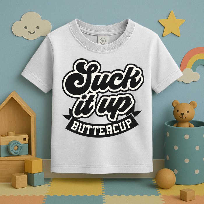 Suck It Up Buttercup. Sarcastic Toddler T-Shirt