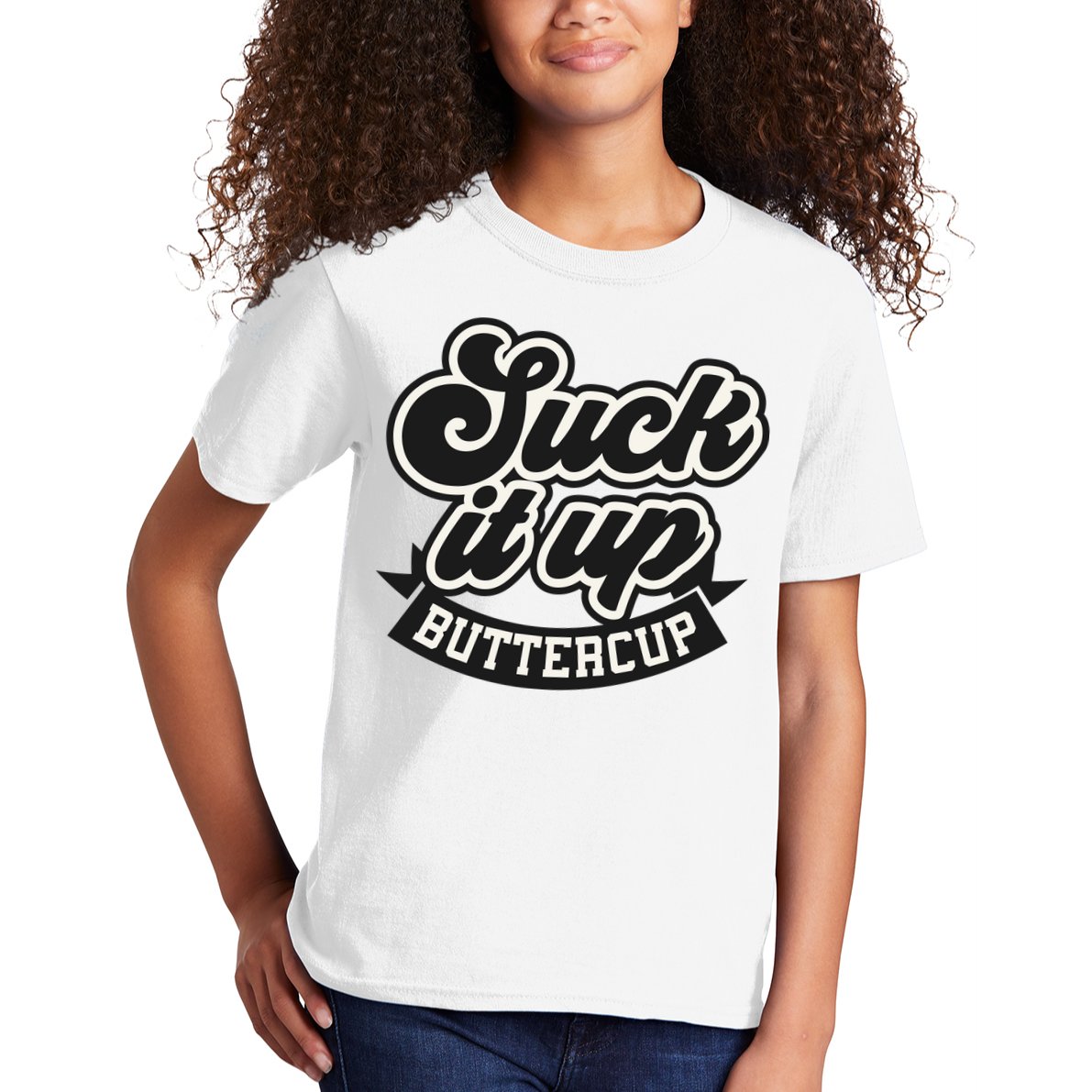 Suck It Up Buttercup. Sarcastic Kids T-Shirt