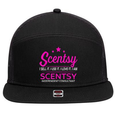 Scentsy I Undefined It I Use It I Love It I Am Scentsy 7 Panel Mesh Trucker Snapback Hat