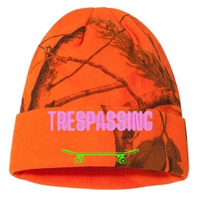 Shred it up with this Skateboard design No Trespassing Bro Kati Licensed 12" Camo Beanie