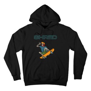 Shred it up with this Skateboard design skeleton ripping up Hoodie