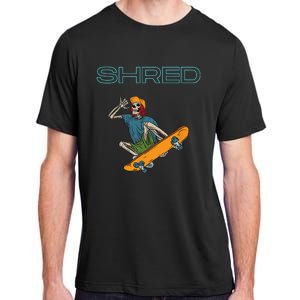 Shred it up with this Skateboard design skeleton ripping up Adult ChromaSoft Performance T-Shirt